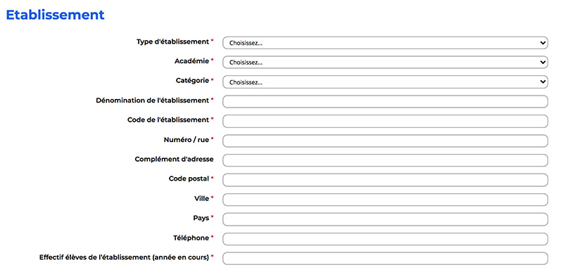 infos établissement