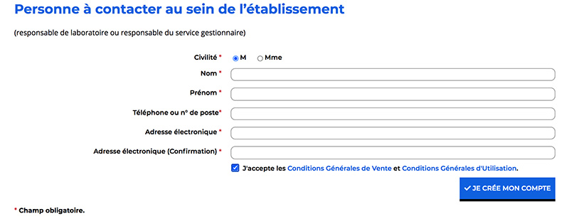 personne à contacter
